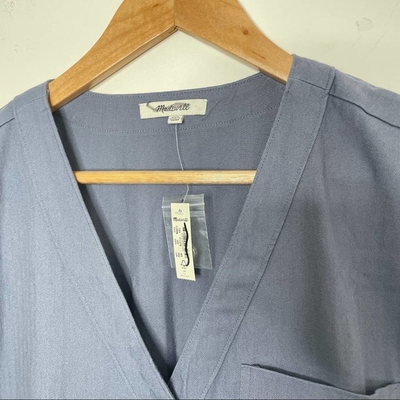 Madewell Cap-Sleeve Jumpsuit in sunfaded indigo XXS - Picture 9 of 10